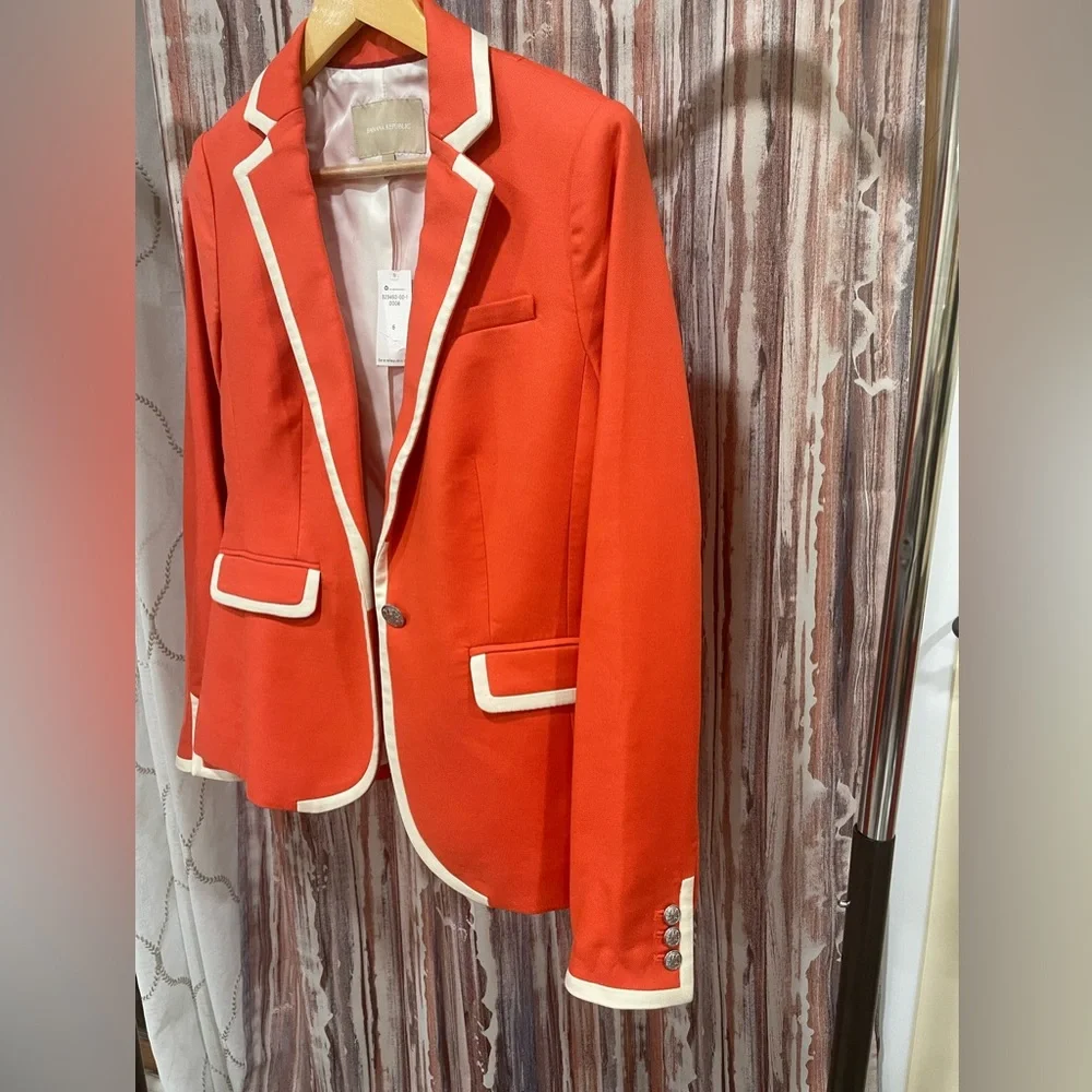 Banana Republic Classics Tapped Blazer New with tags Size 6 - Picture 4 of 10